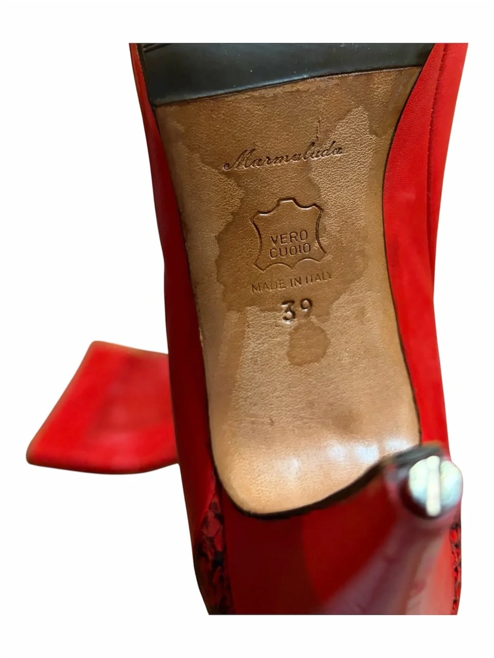 Women's Red Over-the-Knee Leather Boots